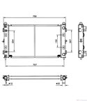 РАДИАТОР ВОДЕН CHRYSLER STRATUS (1995-) 2.0 LE - NRF