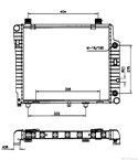 РАДИАТОР ВОДЕН MERCEDES C CLASS W202 (1993-) C 200 D - NRF