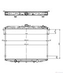 РАДИАТОР ВОДЕН NISSAN TERRANO II (1992-) 2.7 TD 4WD - NRF