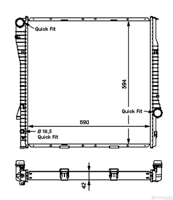 РАДИАТОР ВОДЕН BMW X5 E53 (2000-) 4.8 is - NRF