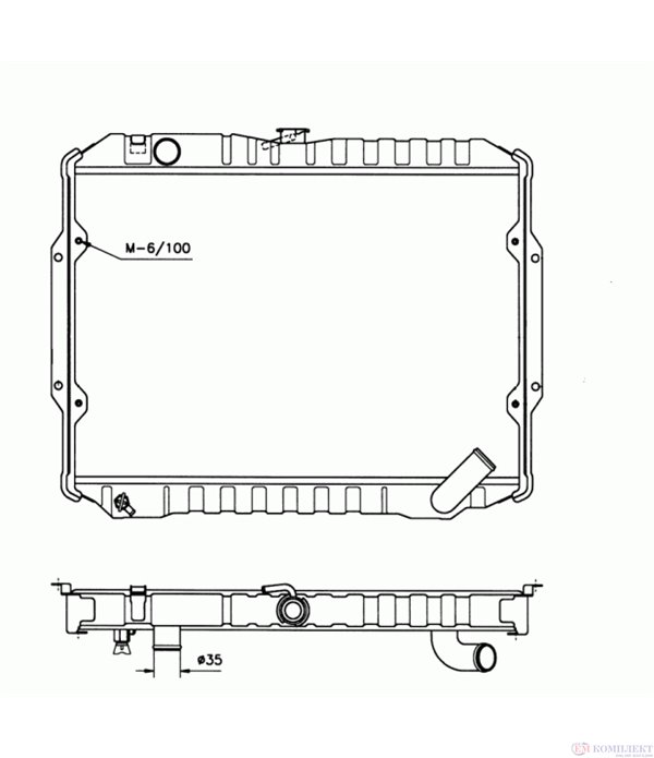 РАДИАТОР ВОДЕН MITSUBISHI L 200 (1986-) 2.5 TD 4WD - NRF