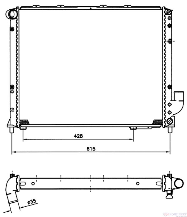 РАДИАТОР ВОДЕН LANCIA KAPPA (1994-) 2.4 T.DS - NRF