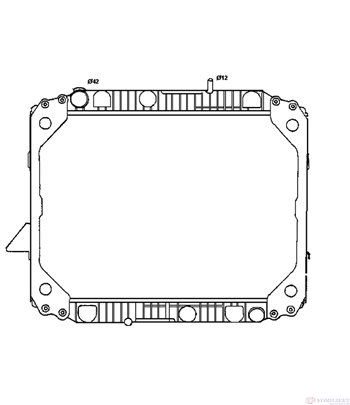 РАДИАТОР ВОДЕН MERCEDES LK/LN2 (1984-) 809 - NRF