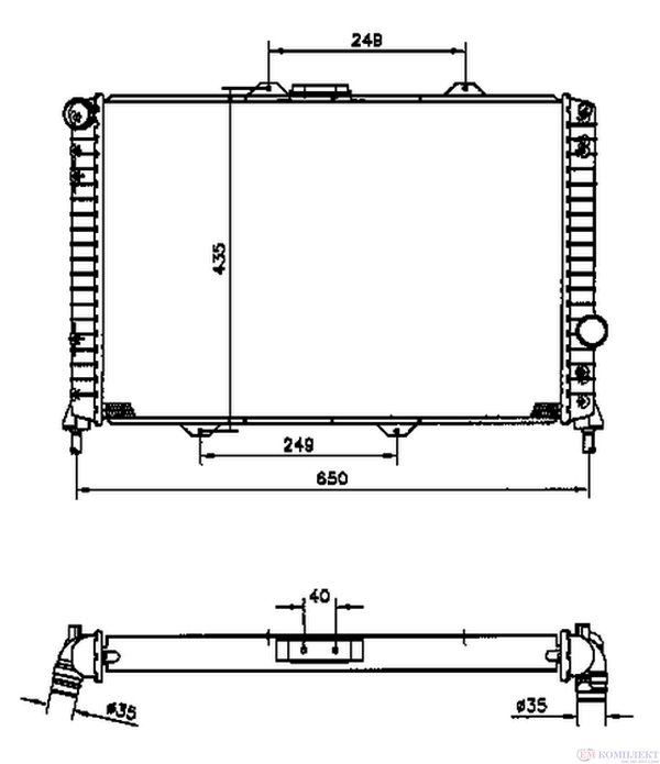 РАДИАТОР ВОДЕН LANCIA LYBRA (1999-) 2.0 20V - NRF