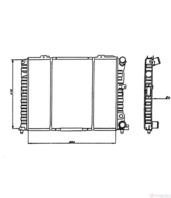 РАДИАТОР ВОДЕН ALFA ROMEO 164 (1987-) 3.0 i.e. QV - NRF