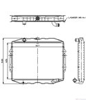 РАДИАТОР ВОДЕН MITSUBISHI PAJERO I (1982-) 2.5 TD - NRF