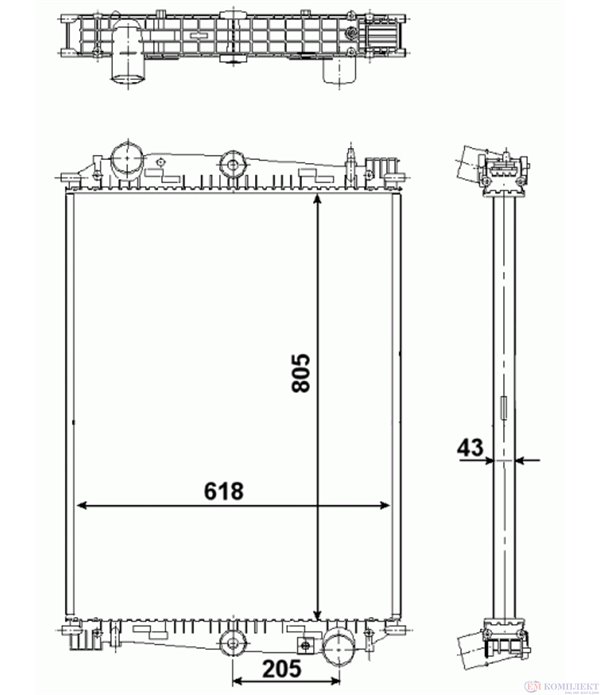 РАДИАТОР ВОДЕН DAF 75 (1992-) FA 75.240 - NRF