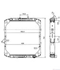 РАДИАТОР ВОДЕН MERCEDES LK/LN2 (1984-) 1120 O,1120 LO - NRF