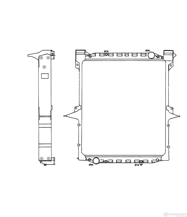 РАДИАТОР ВОДЕН MAN M 90 (1988-) 12.152 F,12.152 FL - NRF