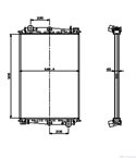 РАДИАТОР ВОДЕН DAF 85 (1992-) FT 85.330 - NRF