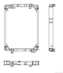 РАДИАТОР ВОДЕН RENAULT TRUCKS KERAX (1997-) 400.26/A,400.26/B,400.26/C - NRF