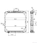 РАДИАТОР ВОДЕН MERCEDES LK/LN2 (1984-) 1214 A - NRF