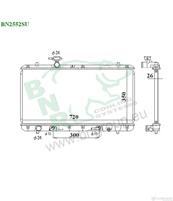 РАДИАТОР ВОДЕН SUZUKI LIANA (2001-) 1.6 - BNR