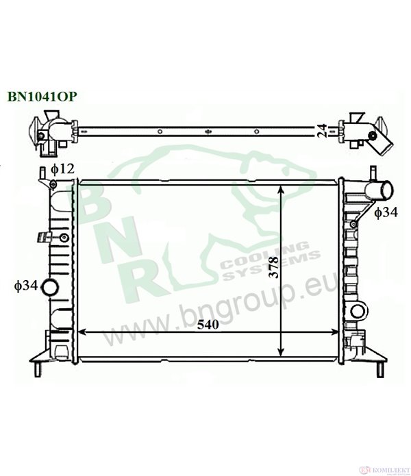 РАДИАТОР ВОДЕН OPEL VECTRA B COMBI (1996-) 2.0 i 16V - BNR