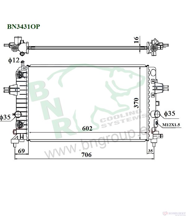 РАДИАТОР ВОДЕН OPEL ASTRA H (2004-) 1.8 - BNR