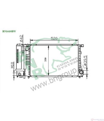 РАДИАТОР ВОДЕН BMW 5 SERIES E34 (1987-) 520 i 24V - BNR
