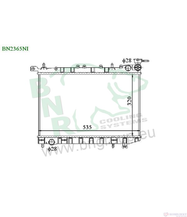РАДИАТОР ВОДЕН NISSAN SUNNY III LIFTBACK (1990-) 1.4 i - BNR