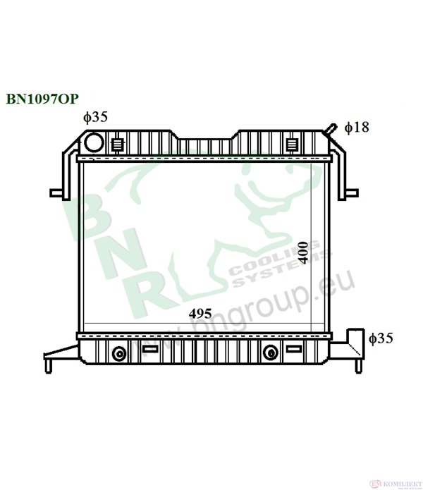 РАДИАТОР ВОДЕН OPEL OMEGA A COMBI (1986-) 1.8 - BNR
