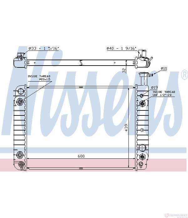 РАДИАТОР ВОДЕН CHEVROLET ASTRO (1986-) 4.3 - NISSENS