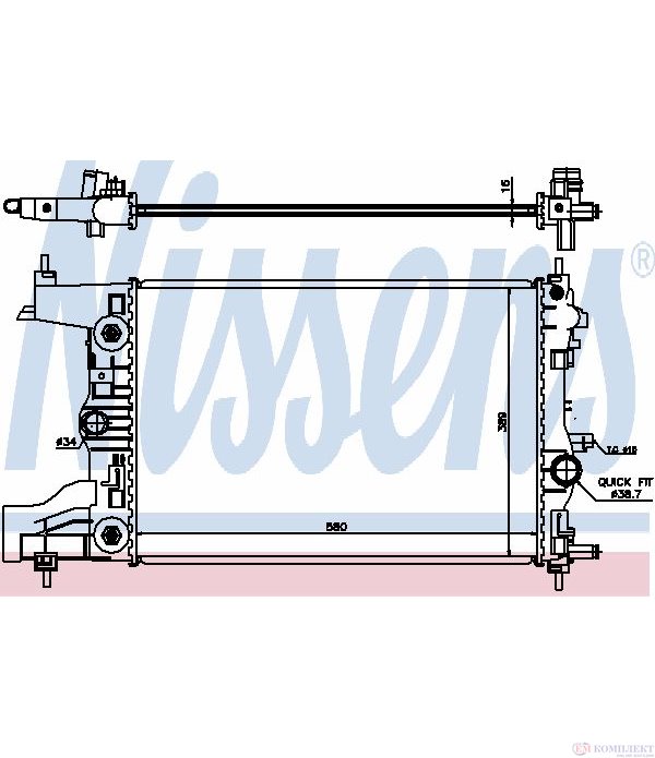 РАДИАТОР ВОДЕН CHEVROLET CRUZE STATION WAGON (2012-) 1.8 - NISSENS