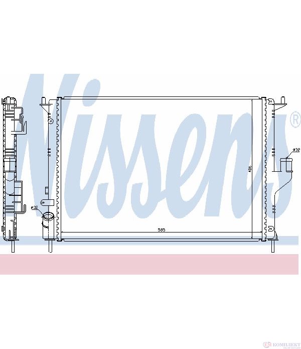 РАДИАТОР ВОДЕН DACIA LOGAN (2004-) 1.6 MPI 85 - NISSENS