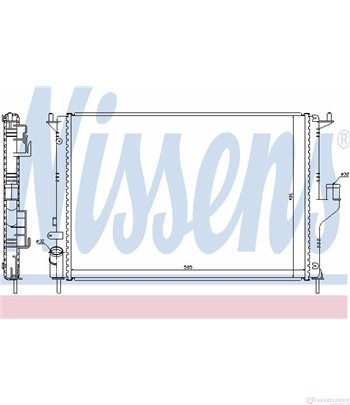 РАДИАТОР ВОДЕН DACIA LOGAN (2004-) 1.6 16V Flexifuel - NISSENS