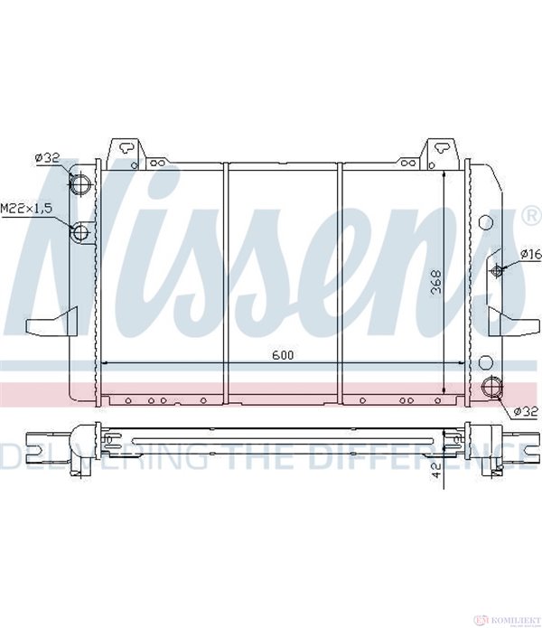 РАДИАТОР ВОДЕН FORD SIERRA COMBI (1982-) 2.0 - NISSENS