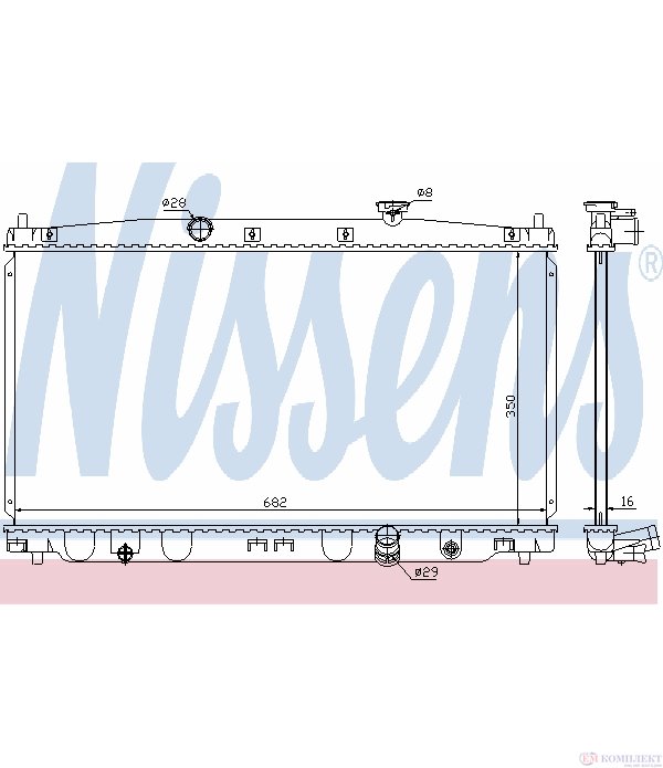 РАДИАТОР ВОДЕН HONDA CR Z (2010-) 1.5 Hybrid - NISSENS