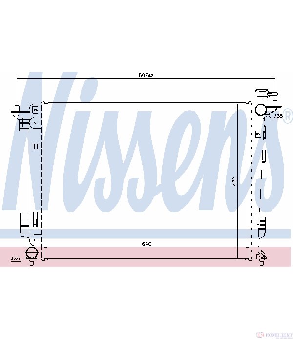 РАДИАТОР ВОДЕН HYUNDAI IX35 (2010-) 2.0 - NISSENS