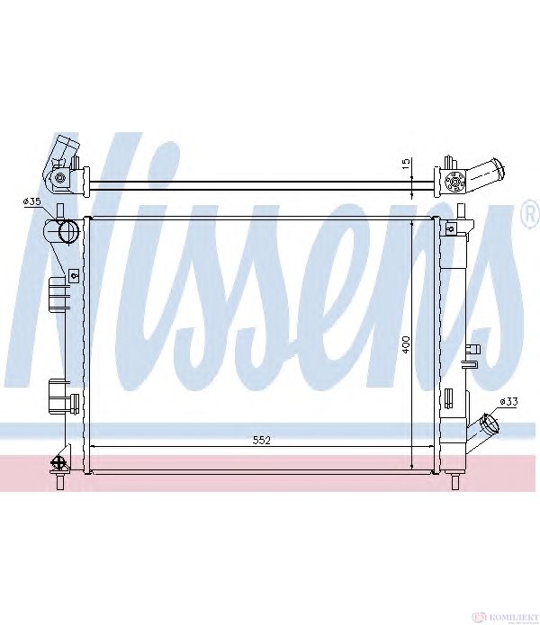 РАДИАТОР ВОДЕН HYUNDAI I30 CW (2008-) 1.4 - NISSENS