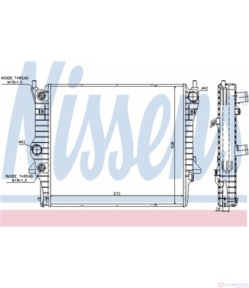 РАДИАТОР ВОДЕН JAGUAR XJ (2003-) 8 3.5 - NISSENS