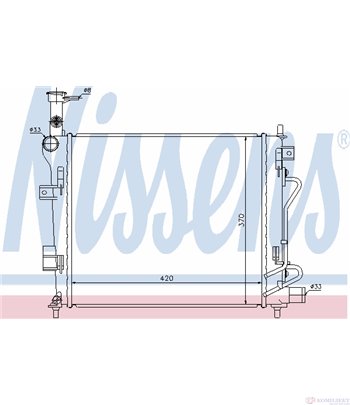 РАДИАТОР ВОДЕН KIA PICANTO (2011-) 1.0 - NISSENS