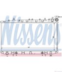РАДИАТОР ВОДЕН NISSAN SUNNY III HATCHBACK (1990-) 1.4 i - NISSENS