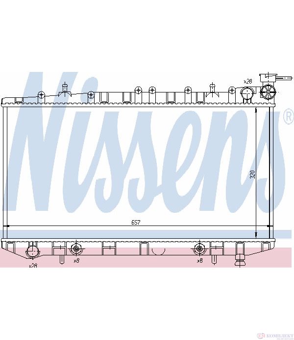 РАДИАТОР ВОДЕН NISSAN SUNNY III TRAVELLER (1990-) 1.6 i - NISSENS