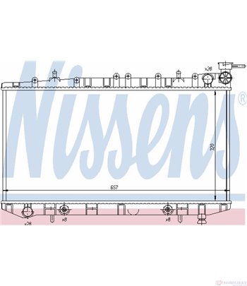 РАДИАТОР ВОДЕН NISSAN SUNNY III TRAVELLER (1990-) 1.6 i 16V 4x4 - NISSENS