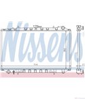 РАДИАТОР ВОДЕН NISSAN BLUEBIRD STATION WAGON (1983-) 2.0 D - NISSENS
