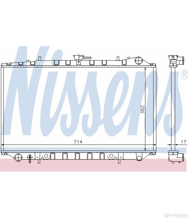 РАДИАТОР ВОДЕН NISSAN BLUEBIRD (1983-) 1.8 Turbo - NISSENS
