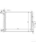 РАДИАТОР ВОДЕН OPEL VECTRA B HATCHBACK (1995-) 1.7 TD - NISSENS