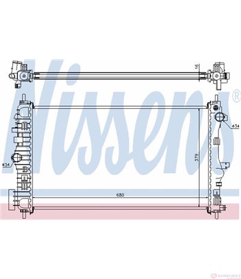 РАДИАТОР ВОДЕН OPEL INSIGNIA (2008-) 2.0 Turbo - NISSENS