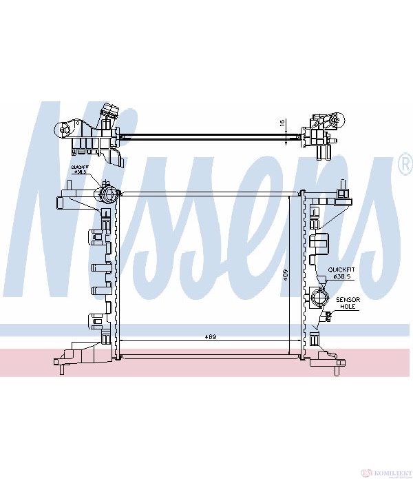 РАДИАТОР ВОДЕН OPEL MERIVA B (2010-) 1.4 - NISSENS