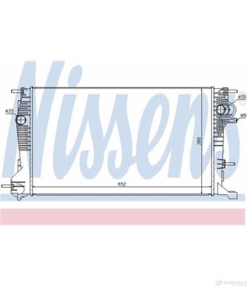 РАДИАТОР ВОДЕН RENAULT MEGANE CC (2010-) 2.0 dCi - NISSENS