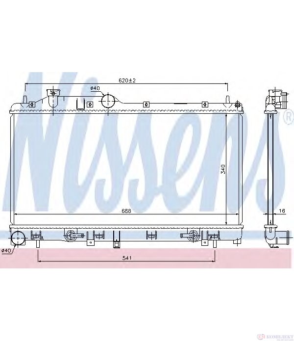 РАДИАТОР ВОДЕН SUBARU FORESTER (2008-) 2.0 - NISSENS