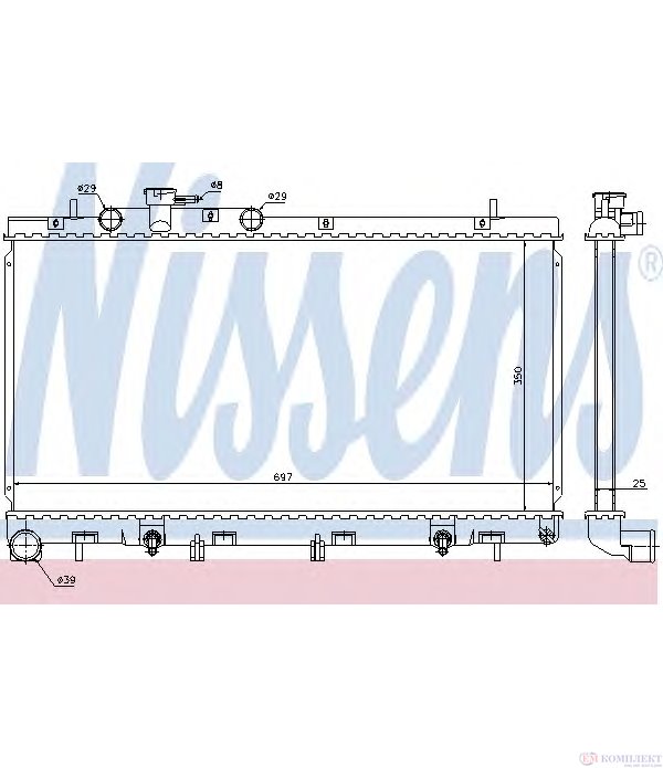 РАДИАТОР ВОДЕН SUBARU OUTBACK (2000-) 3.0 H6 - NISSENS