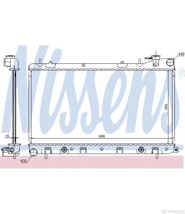 РАДИАТОР ВОДЕН SUBARU FORESTER (2002-) 2.0 - NISSENS