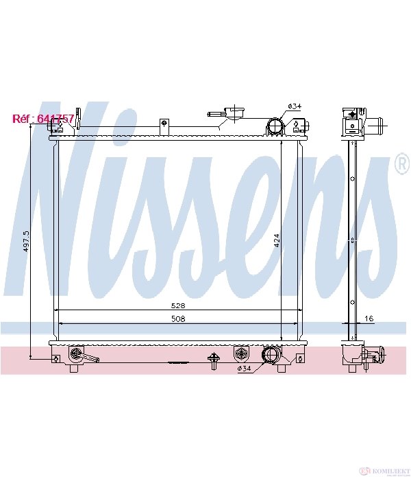 РАДИАТОР ВОДЕН SUZUKI GRAND VITARA (1998-) 1.6 - NISSENS