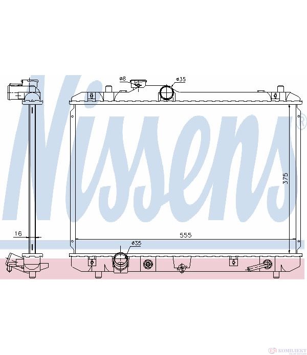 РАДИАТОР ВОДЕН SUZUKI SWIFT III (2005-) 1.3 - NISSENS