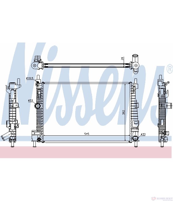 РАДИАТОР ВОДЕН MAZDA 3 (2009-) 1.6 MZR-CD - NISSENS