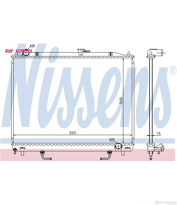 РАДИАТОР ВОДЕН MITSUBISHI PAJERO IV (2006-) 3.8 V6 - NISSENS