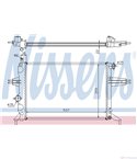 РАДИАТОР ВОДЕН OPEL ASTRA G SEDAN (1998-) 1.6 - NISSENS