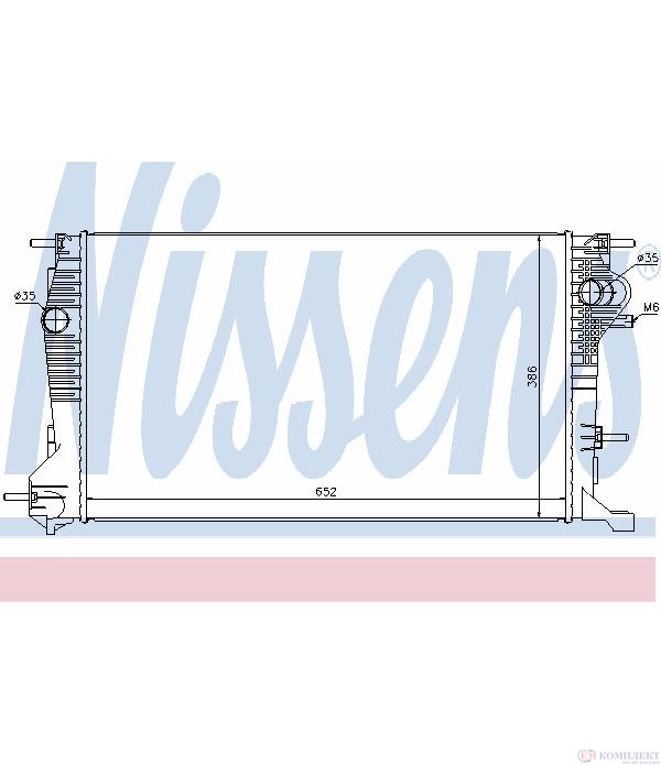 РАДИАТОР ВОДЕН RENAULT MEGANE III GRANDTOUR (2011-) 1.6 dCi - NISSENS